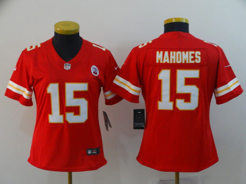Women Kansas City Chiefs #15 Mahomes Red Nike Vapor Untouchable Limited NFL Jersey->youth nfl jersey->Youth Jersey